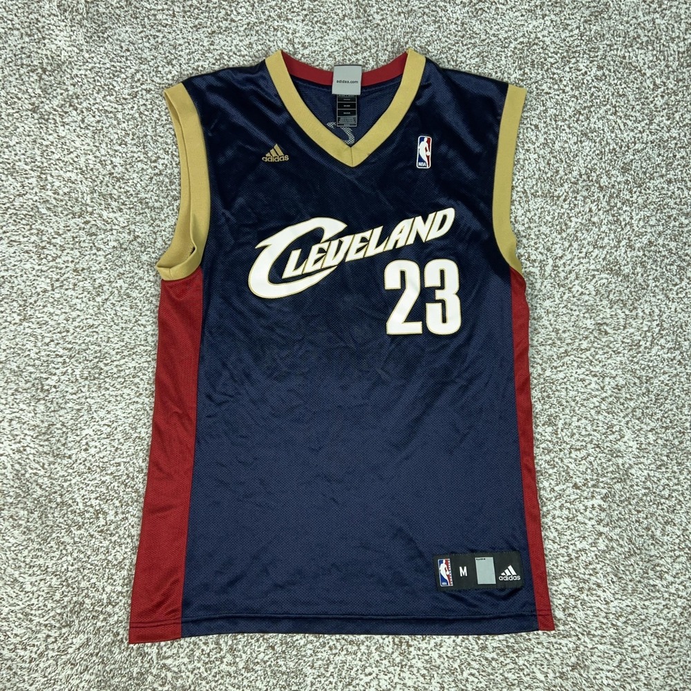 Cleveland Cavaliers Mens Jersey Medium Blue LeBron James Adidas Basketball NBA
